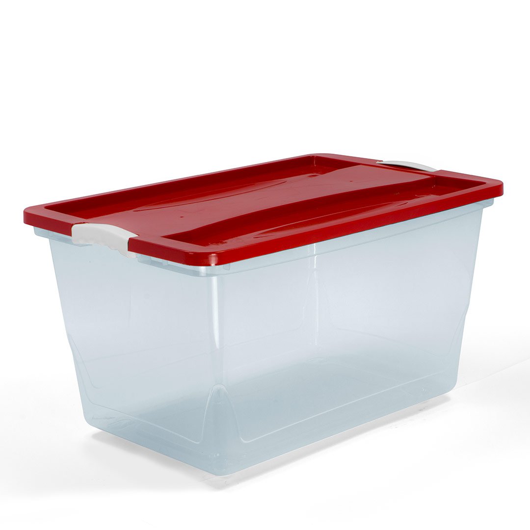 Gaveta de plástico para almacén 3 litros, rojo - Cajas de
