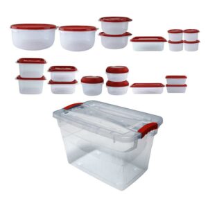 Set-basico-40-piezas-color-rojo-chef-guateplast-guatemala-hermeticos-platos-plasticos-para-el-hogar-contenedores-para-alimentos-productos-plasticos