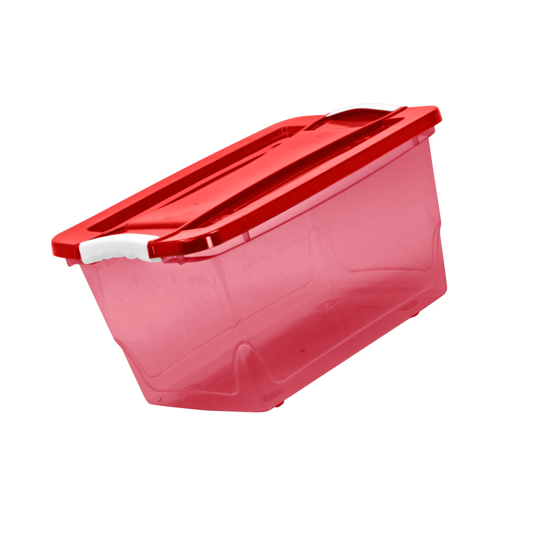 Gaveta de plástico para almacén 3 litros, rojo - Cajas de