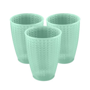 Vaso Plástico, 3 vasos plásticos elegantes