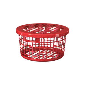 Cesta-Redonda-con-tapa-32-litros-Cesta-plastica-Canasta-Redonda-Canasta-para-ropa-Cesta-de-ropa-sucia-rojo