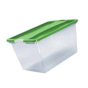 Caja Click 65 Litros Navideña, Caja Navideña, Caja para Regalos, Caja Grande Guateplast, Canasta Navideña