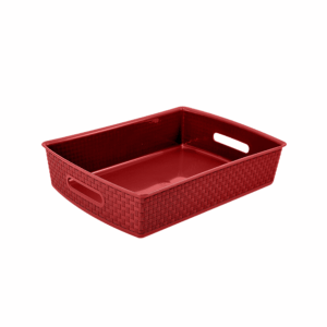 Canasta Navideña, Cesta estilo ratán, Cesta para Navidad, Base para Canastas Navideñas Guateplast