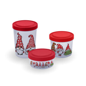 Cilindros Aviv, Contenedores de Alimentos, Recipientes de Comida, Tupers Redondos, Regalo Navideño