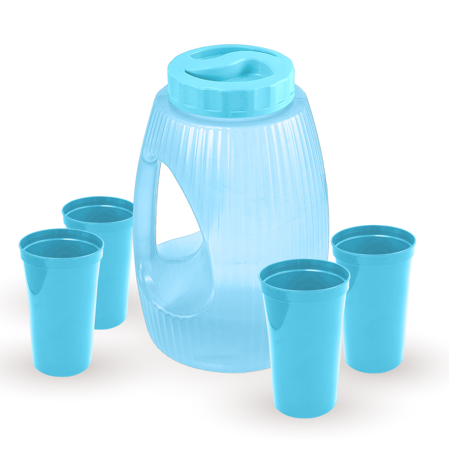 Chorro-Fiestero-y-Vasos-Refresqueros-22-onzas-Jarra-de-Agua-Contenedor-de-Bebidas-Pichel-con-chorrito-Guateplast-Celeste Chorro-Fiestero-y-Vasos-Refresqueros-22-onzas-Jarra-de-Agua-Contenedor-de-Bebidas-Pichel-con-chorrito-Guateplast-Celeste