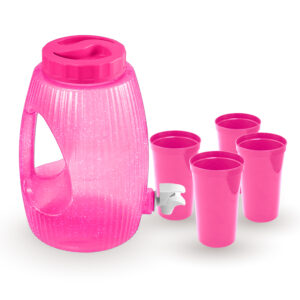 Chorro-Fiestero-y-Vasos-Refresqueros-22-onzas-Jarra-de-Agua-Contenedor-de-Bebidas-Pichel-con-chorrito-Guateplast-Rosa