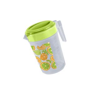 Pichel-con-tapa-1-litro-decorado-Verde-floral-Pichel-Plastico-Medidor-Guateplast